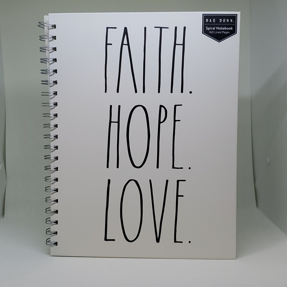 New Rae Dunn Jounal Notebook White 160 pages Large